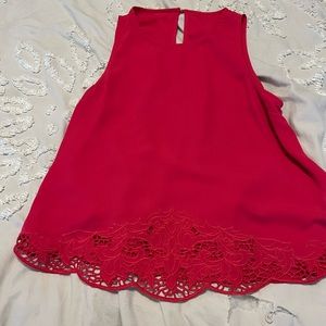 Hot pink embroidered blouse